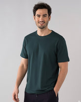 Solid Petrol Blue Cotton T-Shirt